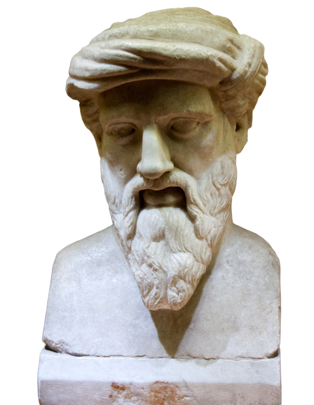 Pythagoras Profile Background Decoration